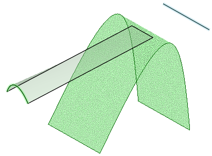 Lissage tangent  une face et qui traverse une courbe