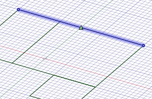 Accrocher au point milieu d'une ligne